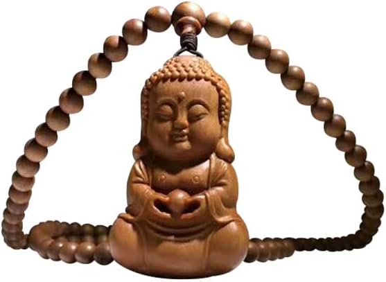 Mascot Wooden Crafts Wood Carving Art Wood Decoration Artwork 老山檀香手串宝宝佛108颗 文玩手串念珠男女檀木佛珠手链(DIY不沉水6MM老山)