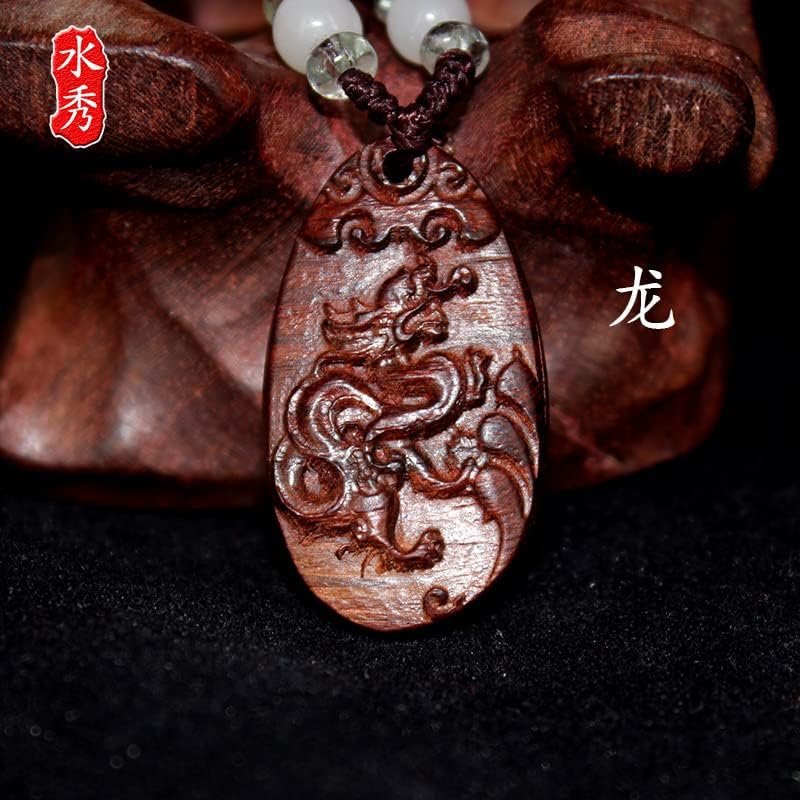 印度小叶紫檀雕刻项链生肖挂坠十二生肖吊坠本命年(12生肖一套)