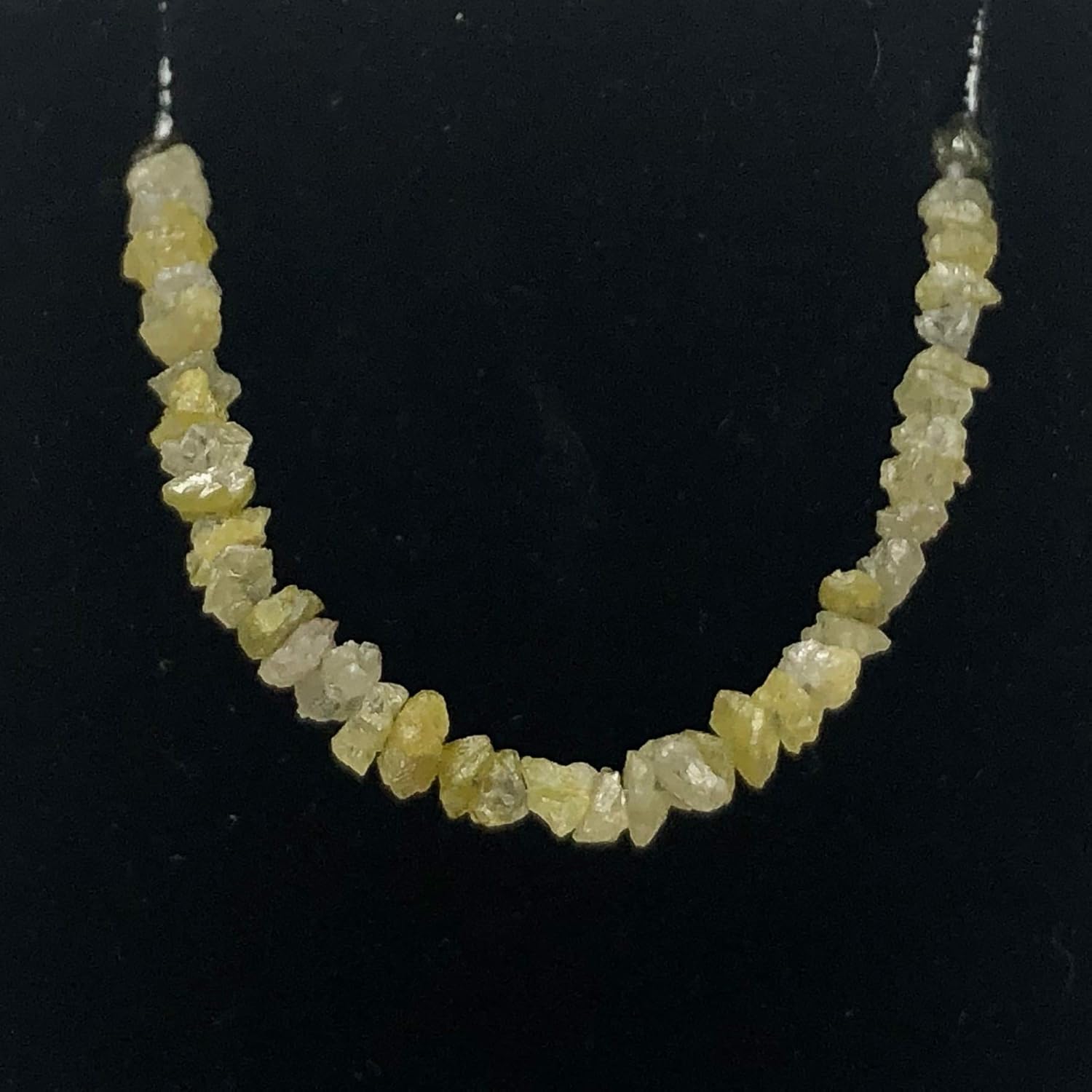 17.1cts Natural Untreated 13 inch Canary Druzy Diamond Beads 110620 for Jewelry Making