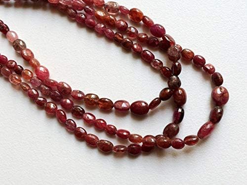 20 inch Strand of Natural Ruby 6x5 mm Oval Smooth Beads for Jewelry Making - Ruby - Ruby Plain Oval Beads, Ruby Necklace, Ruby Jewelry, Ruby Stone, Genuine Ruby Necklace, 6x5mm, 20 inch Strand