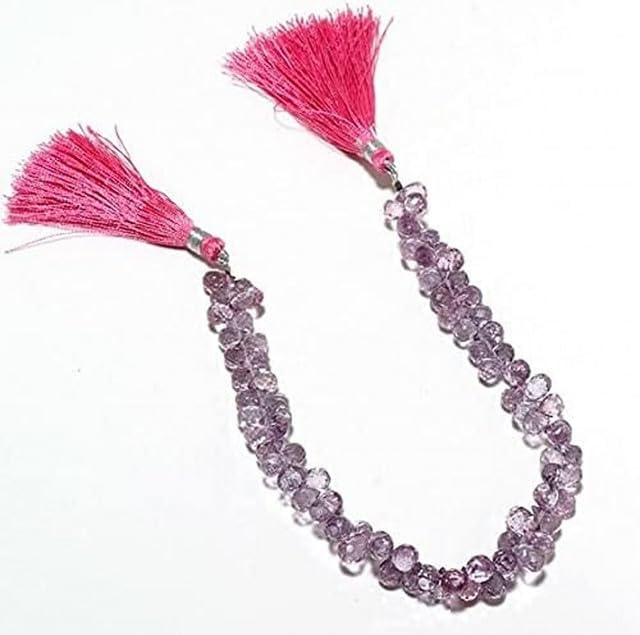 Coated Crystal Bead, Micro Faceted Briolette Beads, Tear Drop Beads Amethyst Color 6x4mm Beads, 8 Inch lot of 10 Strands CHIK-STRD-94338