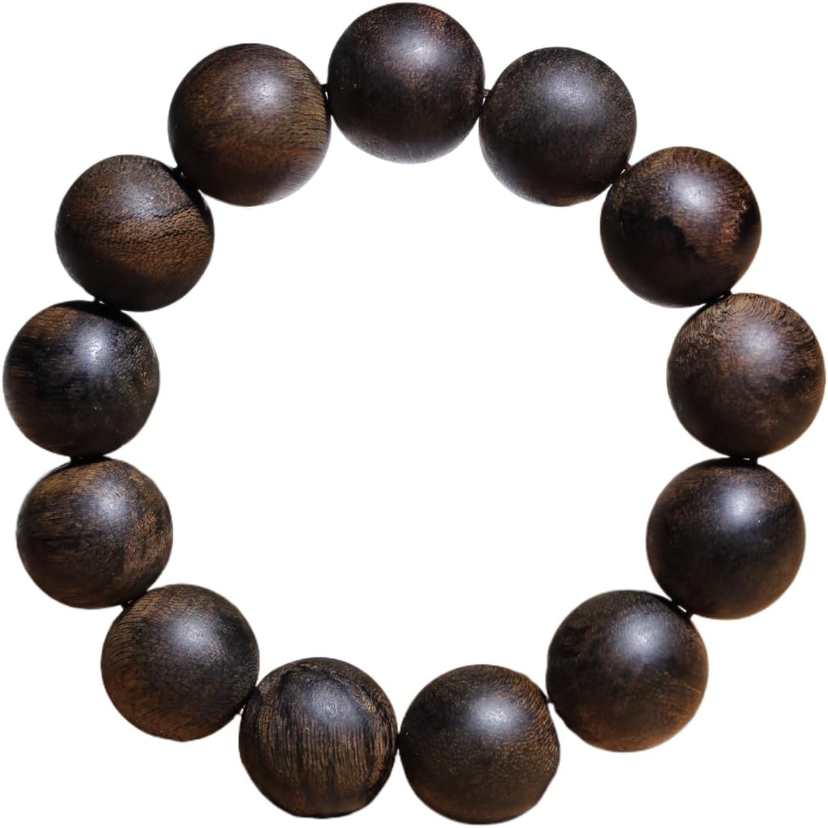 Natural Daraqan Agarwood 16mm Old Material Buddha Prayer Beads Nine Parts Sink Water