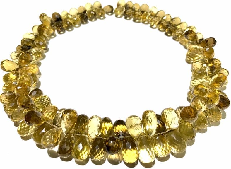 Natural Bear Quartz Teardrop Smooth Beads 8-9mm 15 inch Long String Jewelry Making Gemstone Beads for Necklace Bracelet