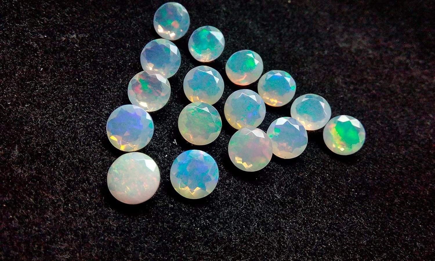 Natural Ethiopian Opal AAA Quality 10mm Faceted Round 5pcs Lot Code-HIGH-34601