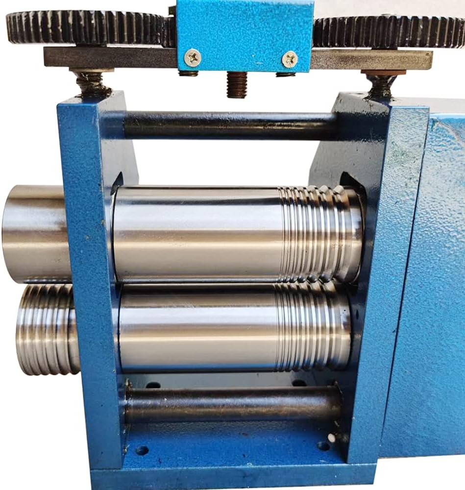 MuChaIOAK Manual Rolling Mill Machine, Manual Combination Rolling Mill Machine, Roller Jewelry Press, Combination Rolling Mill Machine Roller for Metal Sheet/Wire/Flat Pressing 3