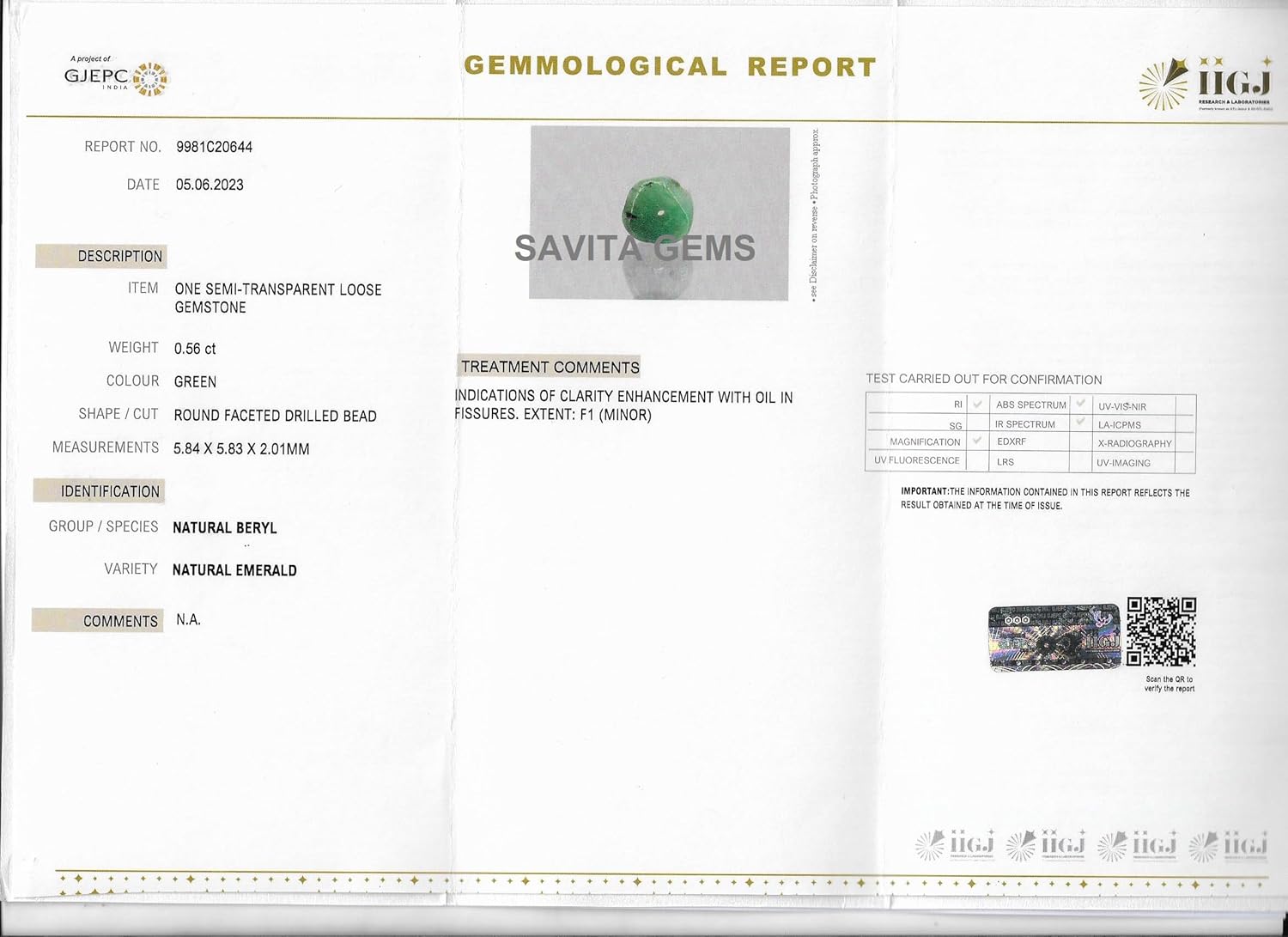 Natural Emerald Wheel Shape Beads -16