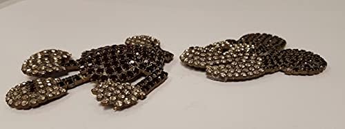 1950's Rare Vintage Austrian Crystal, Jet & Ruby Rhinestone Hand Crafted 4.5