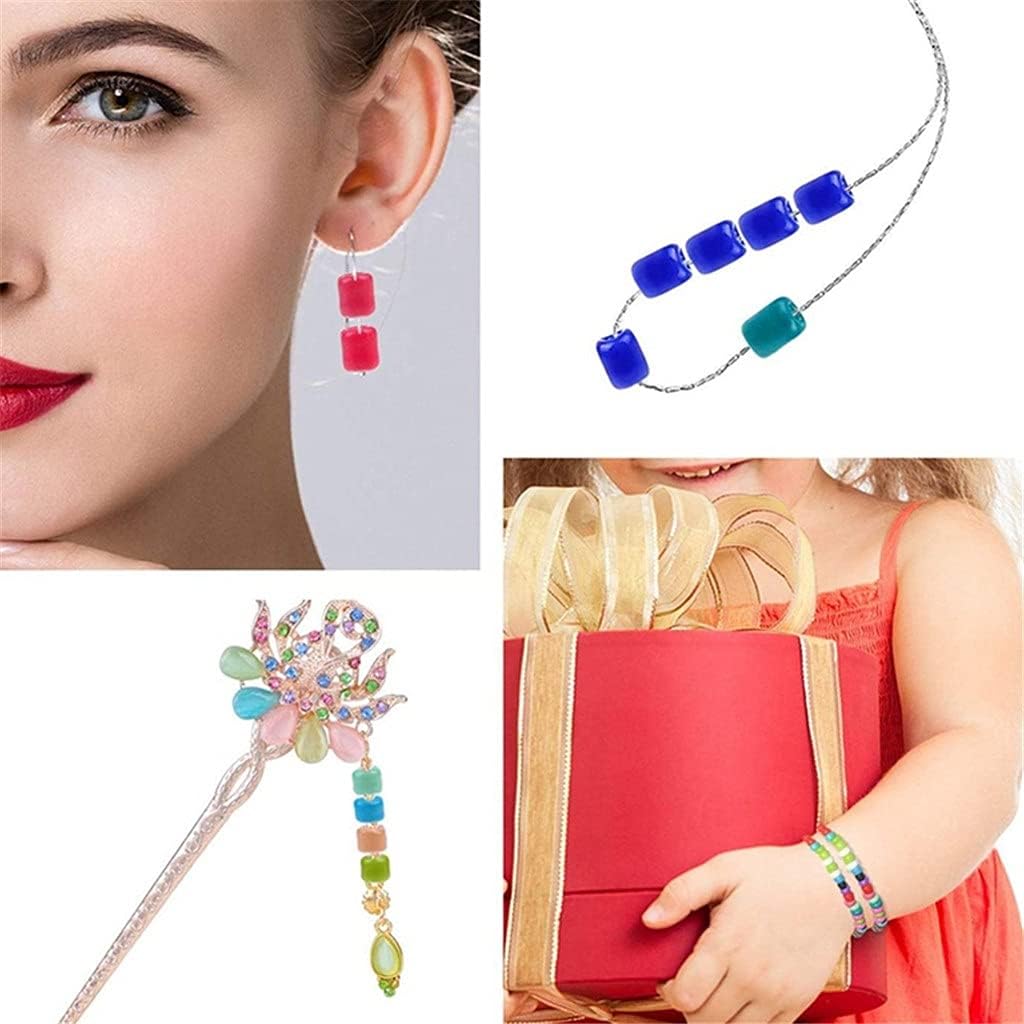 15000Pcs Glass Seed Beads, Mixed Colors Small Beads Assorted Kit Opaque Colors Lustered Loose Spacer Beads