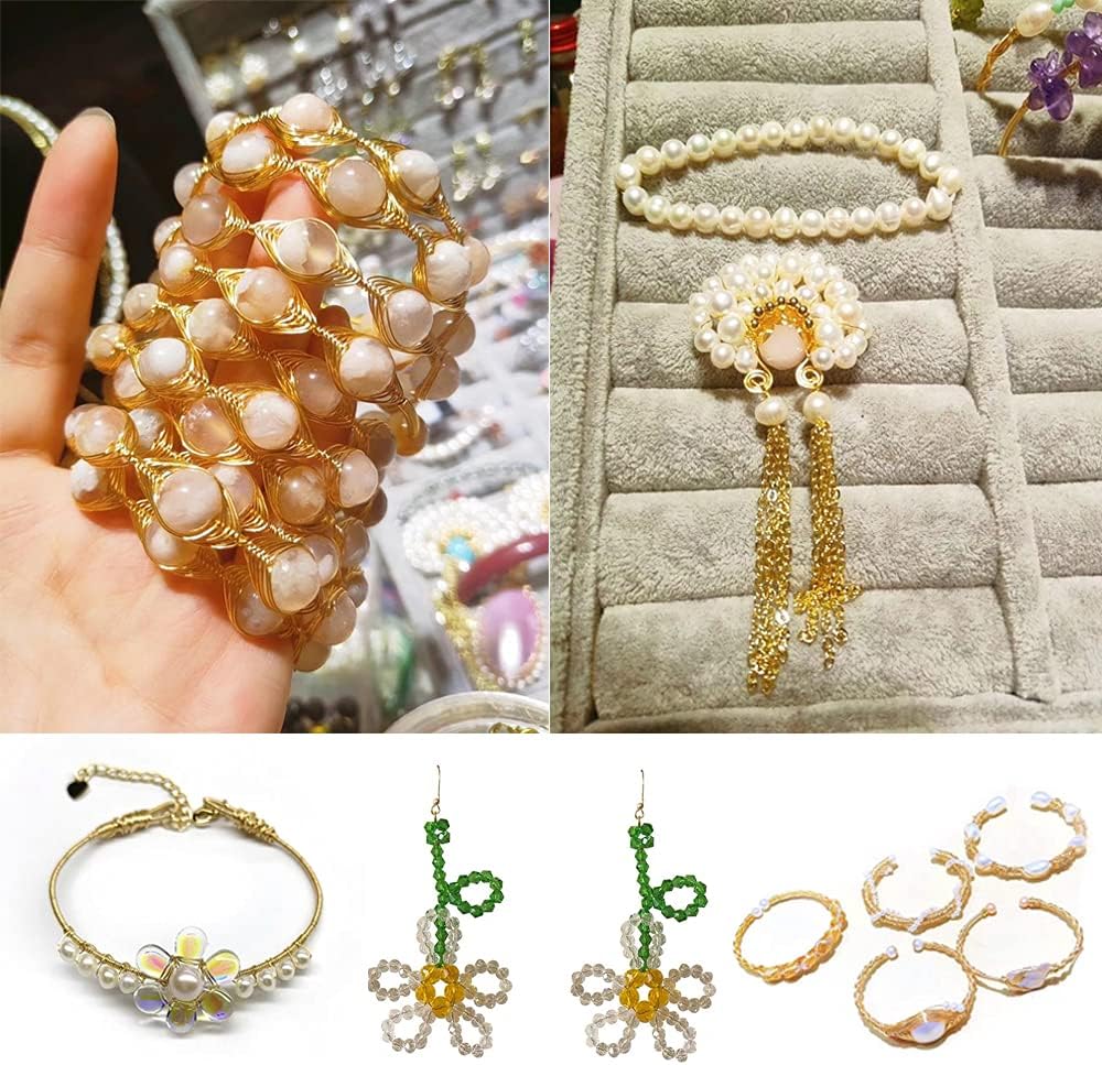 QA 0.4mmx200m Colorfast Beading Wire Copper Wire Jewelry Cord String for DIY Bracelet Necklace Making Findings Supplies A919 (Color : Brown)