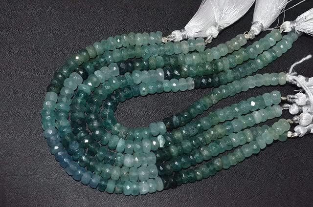 AAA Quality Grandidierite Faceted Rondelle Beads, 6-6.50 mm, 8 Inches Line, Sold Per Line, BL55AA65 CHIK-STNRD-25180