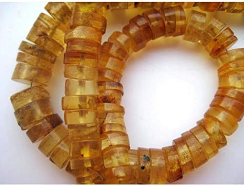 Amber Rondelle Beads, Baltic Amber, Amber Jewelry, Amber Necklace, Rondelle Beads, Button Beads, 6mm to 11mm Beads, 14