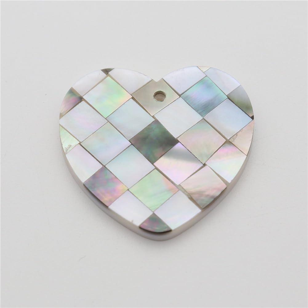 Natural Seawater Shell Beads Splicing Heart for Jewelry Making DIY Necklace Earring Bracelet Pendant Splicing Plane 29mm 100 Pieces