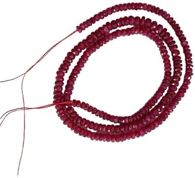 Natural Ruby Faceted Gemstone Beaded 25 Strand 16