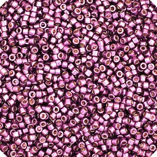 Miyuki Delica 11/0 - Duracoat Galvanized Egg Plant DB1850-250gms Bag of Japanese Glass Beads Bulk Bag of Japanese Glass Beads