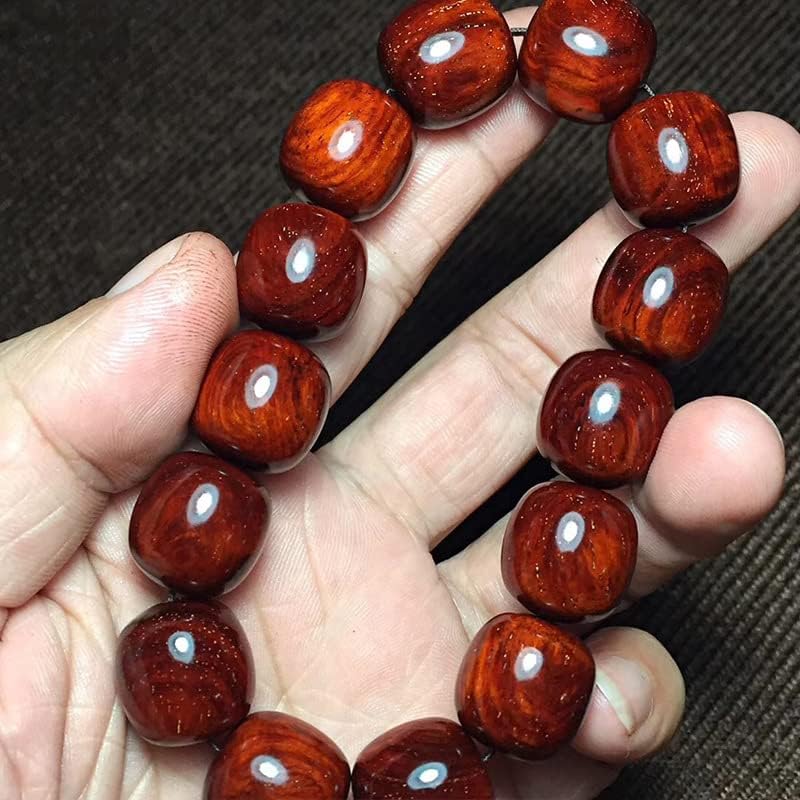 小叶紫檀1.5 * 1.5老形珠佛珠手串 高油密多金星鸡血红(小叶紫檀1.5 * 1.5老形珠)