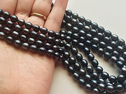 Beads Gemstone 1 Strand Natural Pearls, Pearl Necklace, 7.5mmx6.5mm Each, 16 Inch Code-HIGH-19114