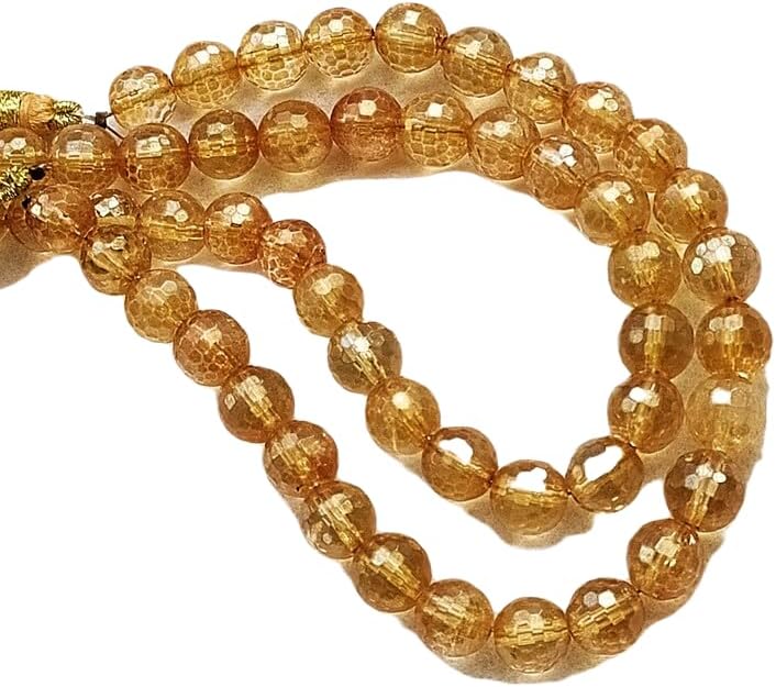 13 inch Strand of Natural gem Mystic Champagne Quartz, 7.5-8mm Round Faceted Beads for DIY Jewelry Making. | Beads_05723