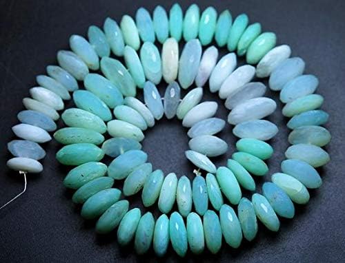 16 Inches Strand,Super Rare Peruvian Blue Opal Faceted Rondells German Cutting Rondelles 10-11mm Code-HIGH-65087