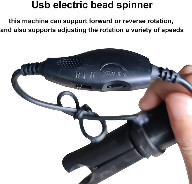 USB Beading Machine Tool Bead Stringing Bowl Beaded Bracelet Necklace Making Kit Electric Beading Rotator Bowl Punch Needle Kit - (Color: beading machine)