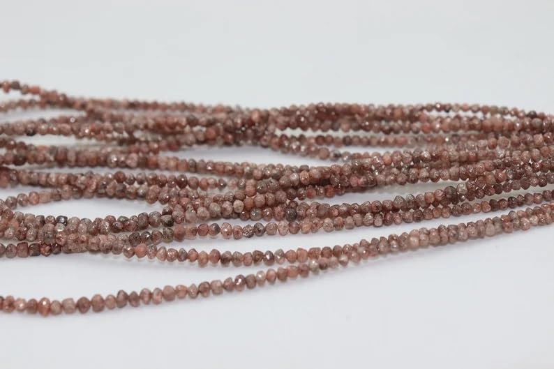 AAA Quality Natural Pink Diamond Uncut Beads 3.5mm Pink Rough Diamond Bead Pink Diamond Chip for Jewelry Making Crafts