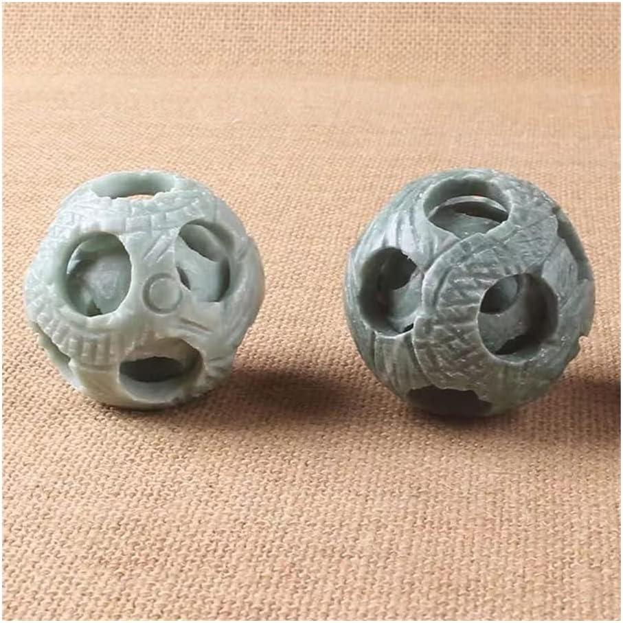 Health & Household 1pc Natural Carving Transfer Xiuyan Jade Hollow Crystal Balls Spheres 90mm for Healing