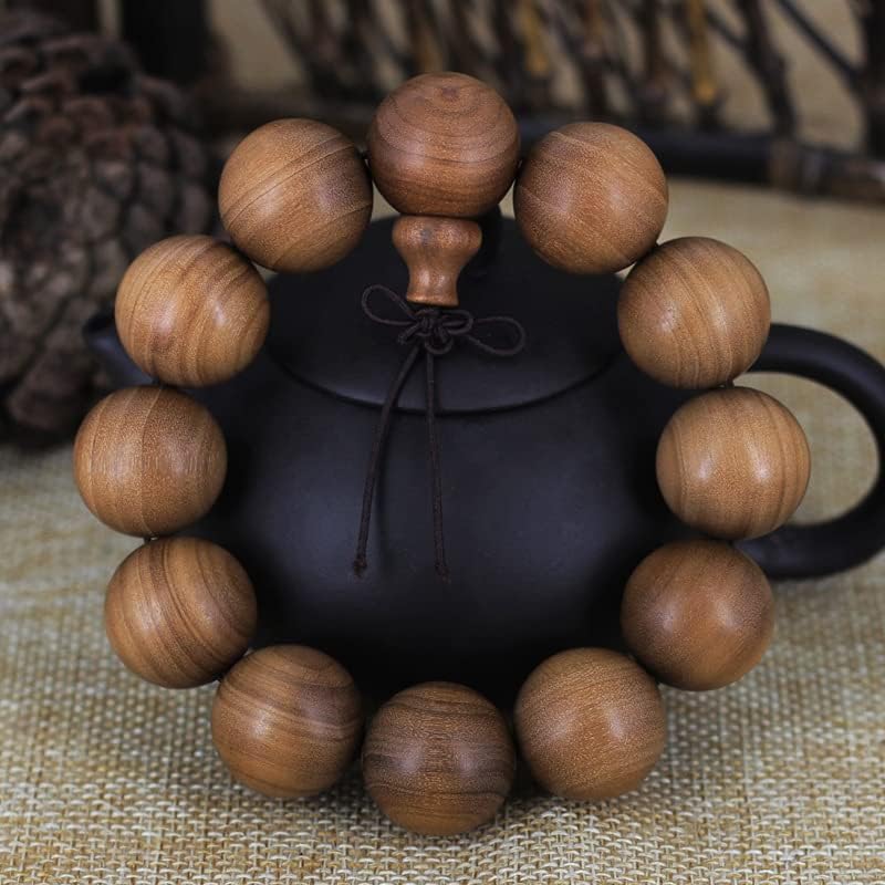 Mascot Wooden Crafts Wood Carving Art Wood Decoration Artwork 印度老山檀香手串 2.0黑肉 佛珠 文玩手串檀香木108男女念珠手链(浮水0.6m*108颗)