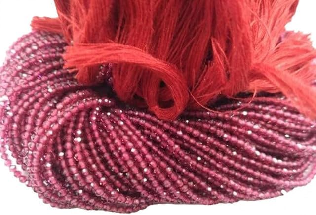 Micro Red Spinel Ruby Faceted Rondelle Beads 2-2.5mm 13 Inches lot of 5 Strands Chik-STRD- 92415