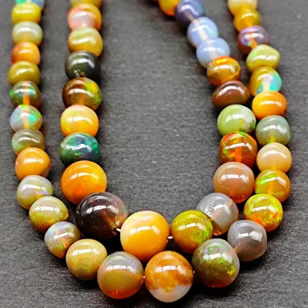 AAA + Fire Opal Ball Beads 3-4mm Smooth 8inch Strand, for Jewellery Making,Gift
