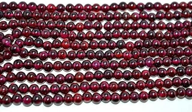 Natural Garnet Smooth Beads Roundell Shape Beads 5mm Approx Natural lot of 10 Strands CHIK-STRD-95016