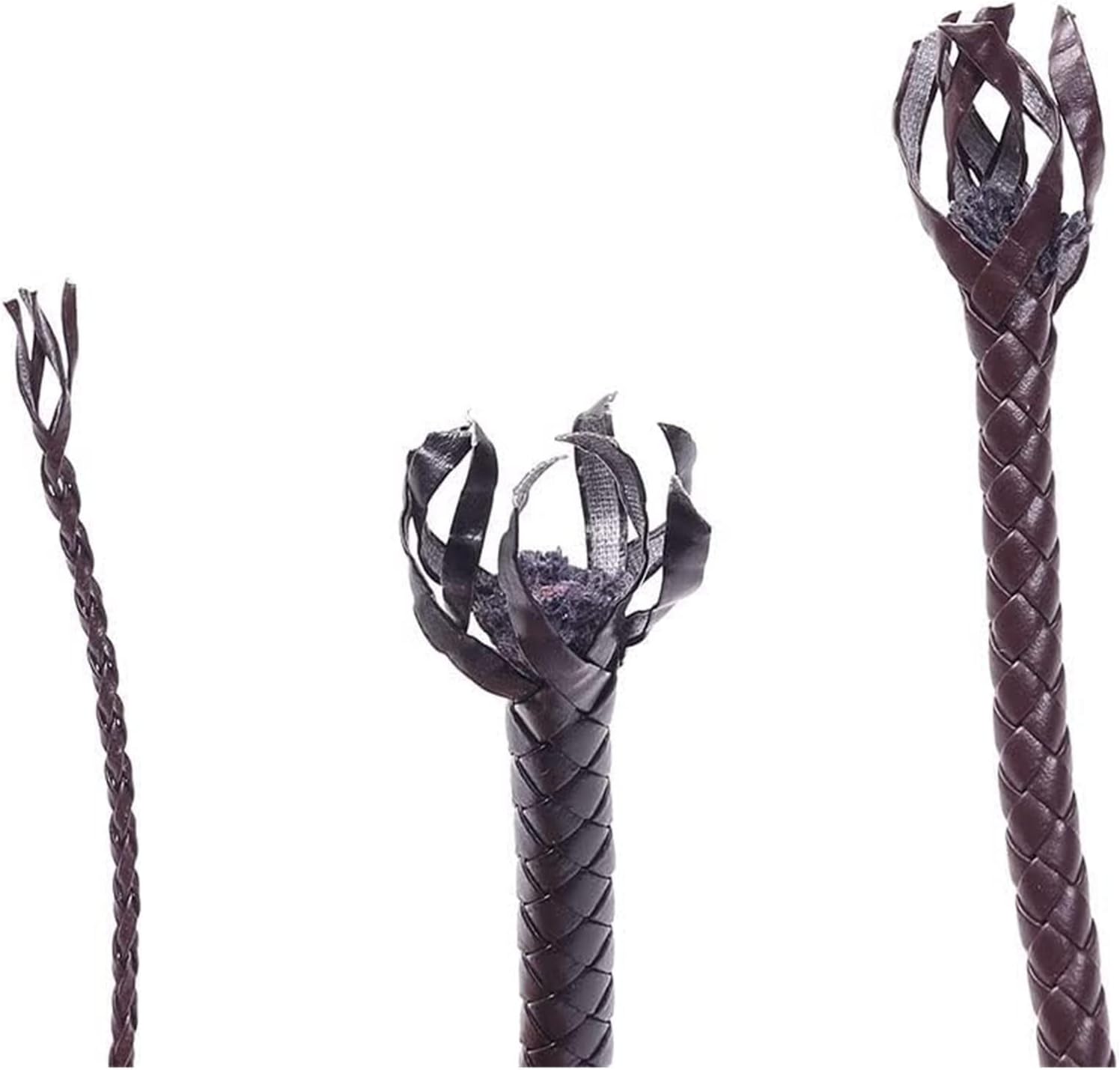 Fold Braided Leather Cord,10mm 12mm Round Leather Cord String DIY Necklace Bracelet Making Black Brown Braided PU Rope Jewelry Accessories, 1pcs (Color : Black, Size : 10mm 5m) ( Color : Brown , Size