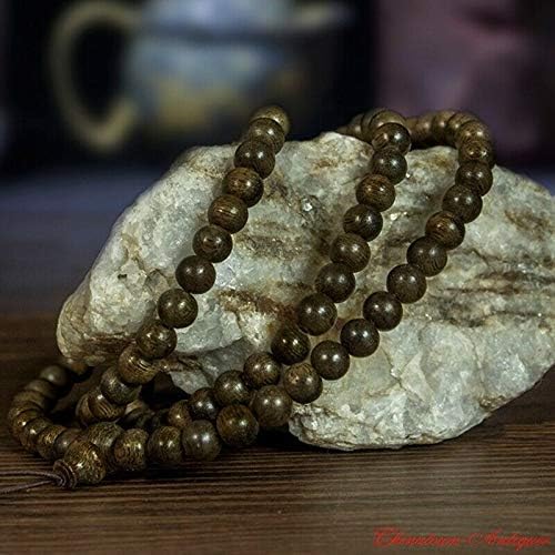 GLW Vietnam Nha Trang Agarwood Aloewood 8 Mm 108 Mala Meditation Prayer Beads #1550