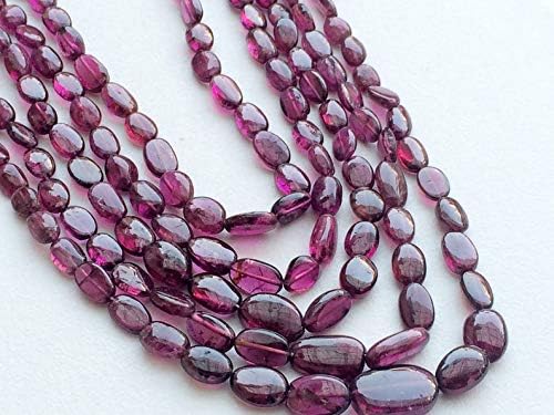 13 inch natural beads strand of 4x6-9x11mm smooth oval pink tourmaline gemstone beads for DIY jewelry - necklace, bracelet, earring, ring.
