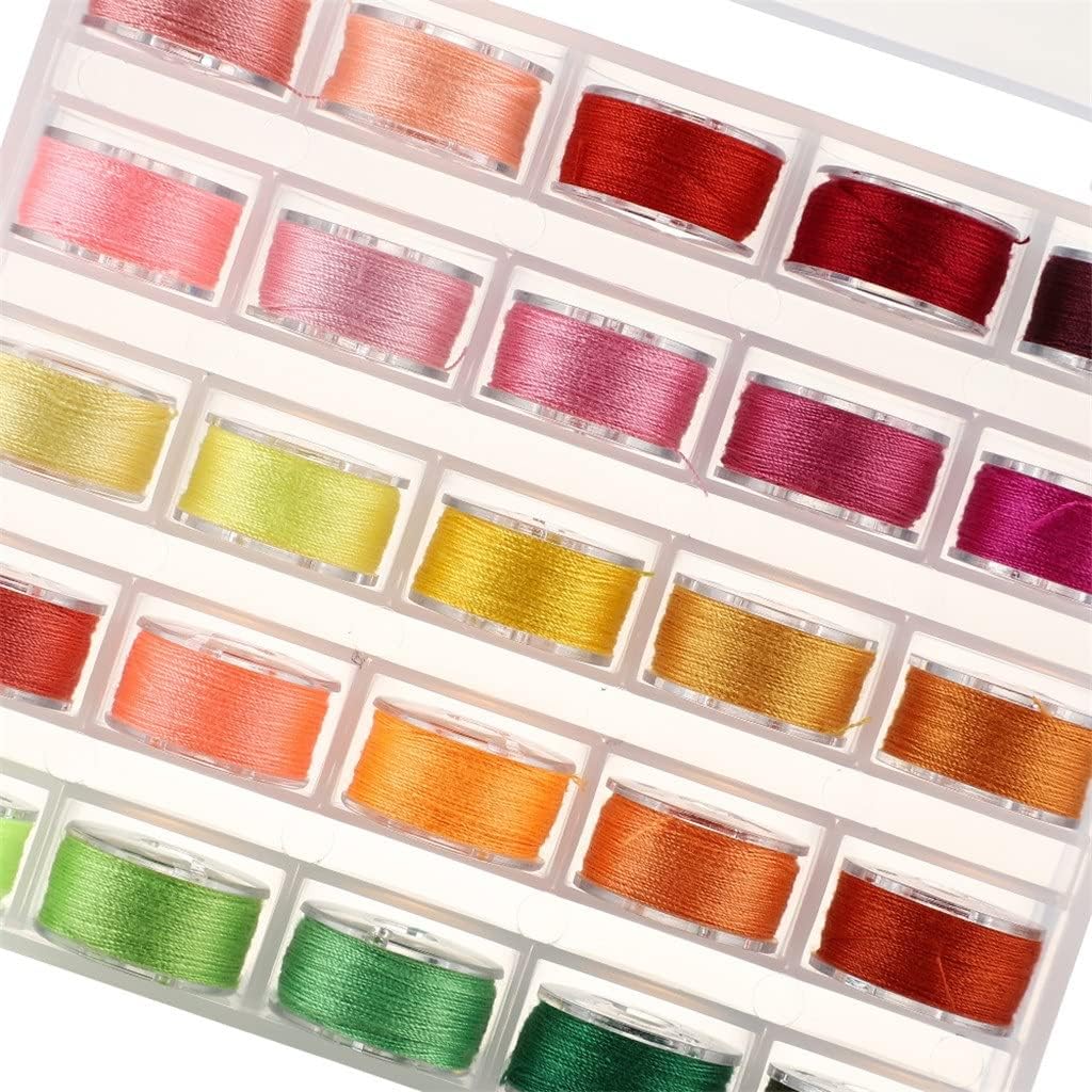 25pcs/Set DIY Crystal Beading Cord Seed Beads Cord String Beading Thread for Jewelry Making Supply Bead Thread (Color : As Shown Size : One Size)