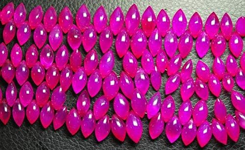 8 Inch Strand,Super Finest, Super Rare Shape,Pink Chalceny Smooth Dew Drops Briolettes,10-13mm Large Size Code-HIGH-57068