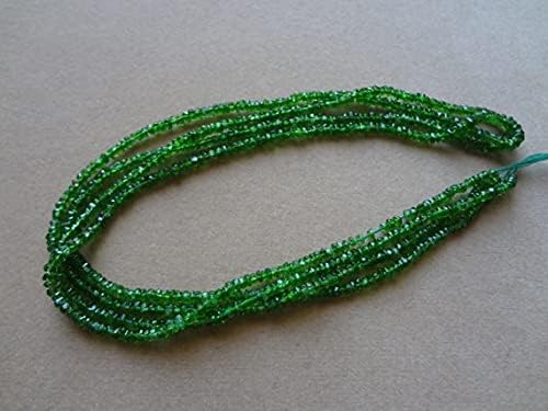 Green Tsavorite Garnet Faceted 3 mm to 4 mm Full 14 inch Strand