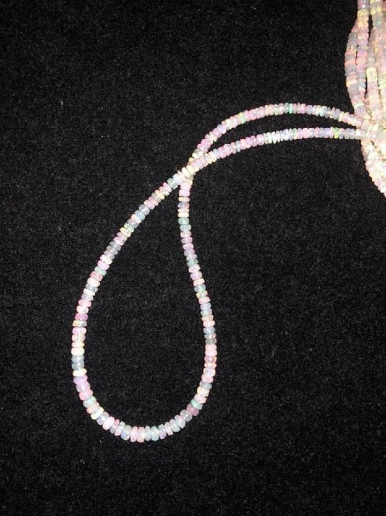 Ethiopian Opal Facted Rondelle Bead 3-5 mm Opal Faceted Rondelle Beads Cut Beads Fire Opal Beads Flashy Opal Bead for Making Jwelery