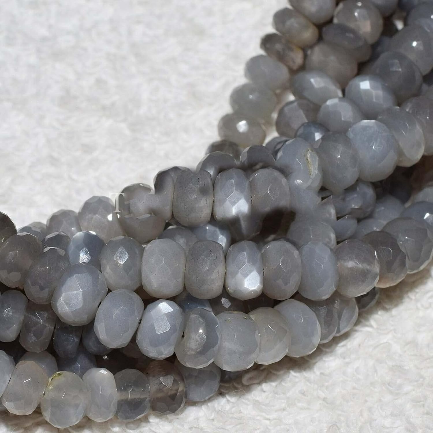 1 Strand Grey Moonstone Faceted Rondelle Beads, Moonstone Beads, Gray Moonstone Rondelle Beads, Wholesale Beads, 6-6.5mm Beads, AAA Quality Exclusive by Beads_World CHIK-STNRDD-610