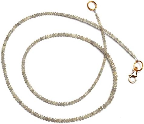 16.5 inch strand natural white diamond 1.7-2.5 mm rondelle faceted beads - sale - natural super white diamond beads necklace 16.5