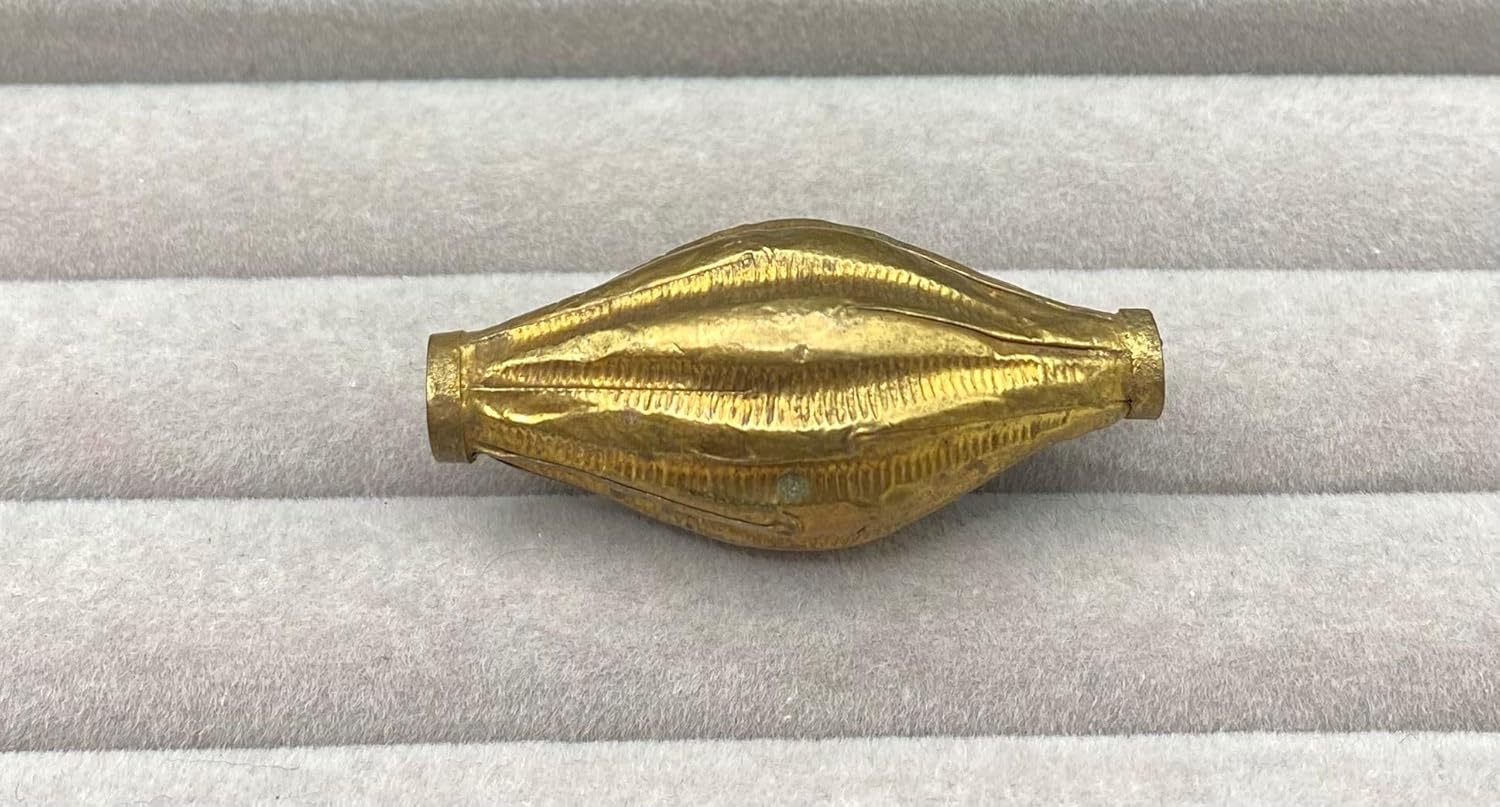 Handcrafted Afghan Silver Gold Plated Bead 43x20mm – 9.18 g Antique Nepalese Tibetan Jewelry Bead for Necklace & Bracelet Making, Ethnic Boho Vintage for DIY Jewelry Design (20)