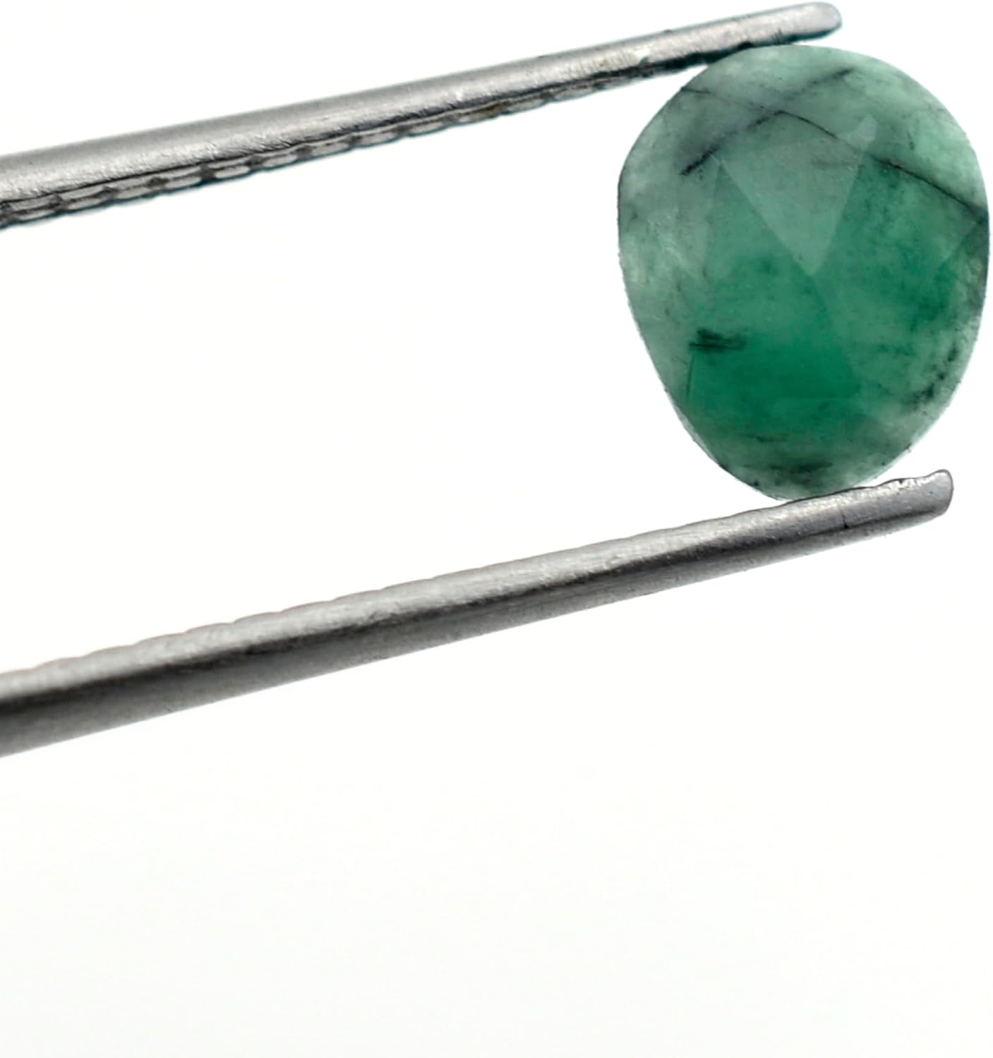 Emerald Loose Stone Beads Cabochon Brilliant Rose Cut Oval Shape 4X5 to 6X7 mm Flat Back Gemstone Drill Bead Making Jewelry Supply (Side Drill, 50)