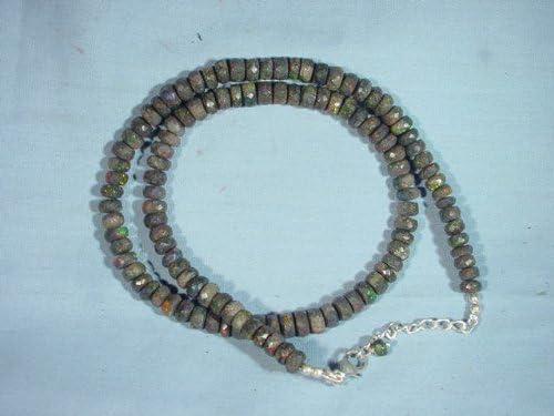 Andamooka opal faceted rhondell beads 7 mm