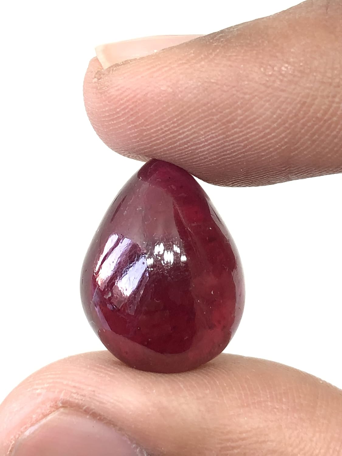 28.35 Ct Deep Red Ruby Pear Shape Cabochon Size 20x15 mm Attractive Unique Quality Most Popular Loose Gemstone Best For Making Jewelry Pendant/Ring