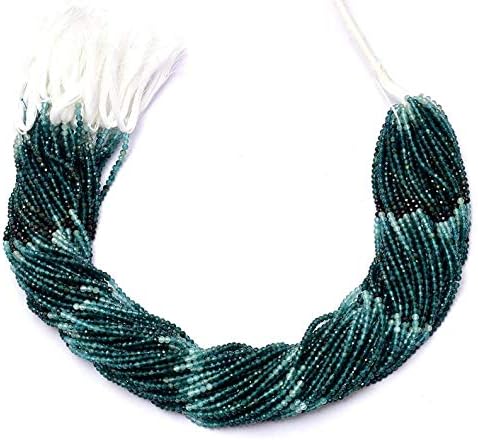 Extremely Rare Natural Grandidierite 2mm-3mm Micro Faceted Rondelle Beads | 13