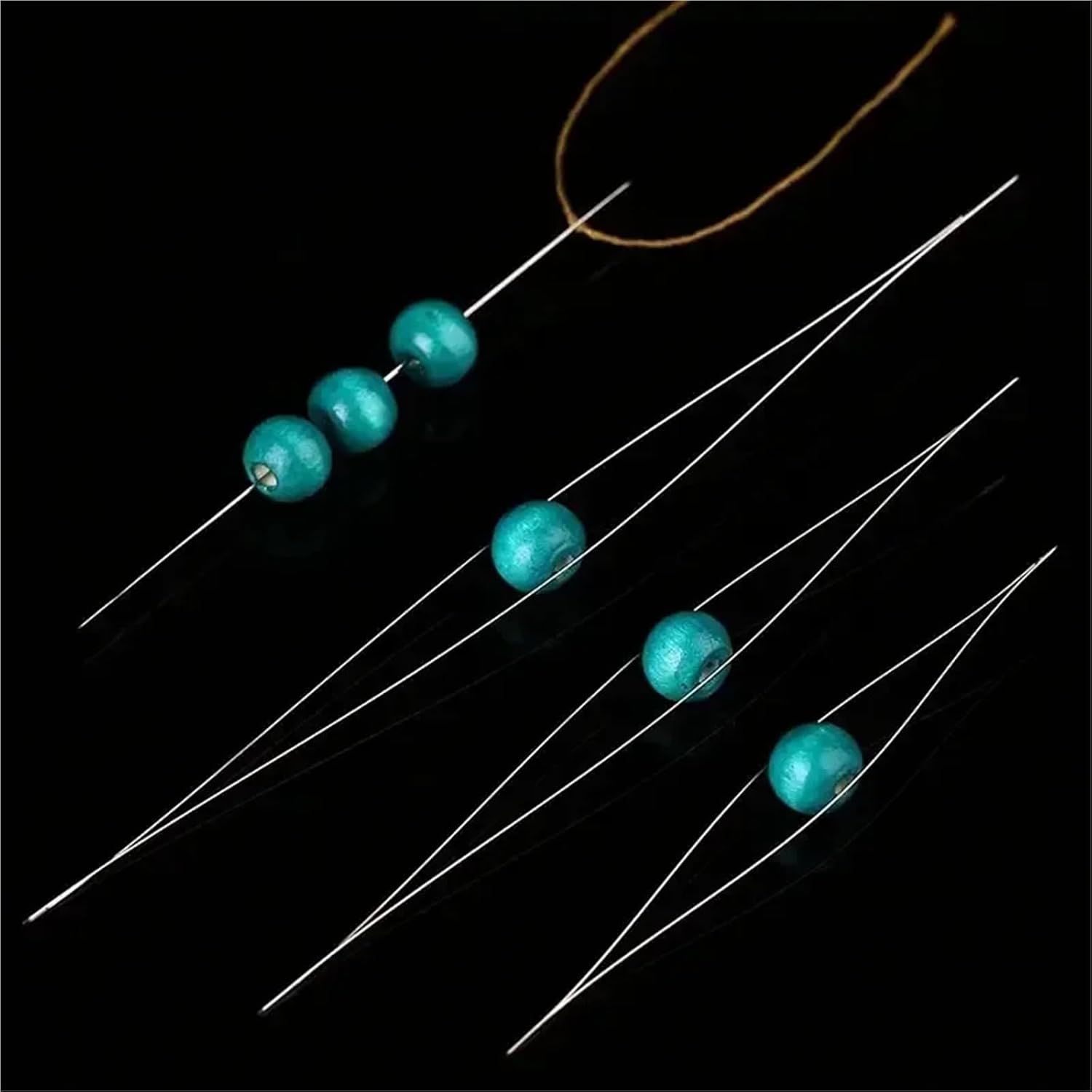 Beading Needles 3/6set Beading Needles Seed Beads Big Eye DIY Beaded Collapsible Pins Open for Jewelry Making Tools(Style-A 6Pcs,6set)