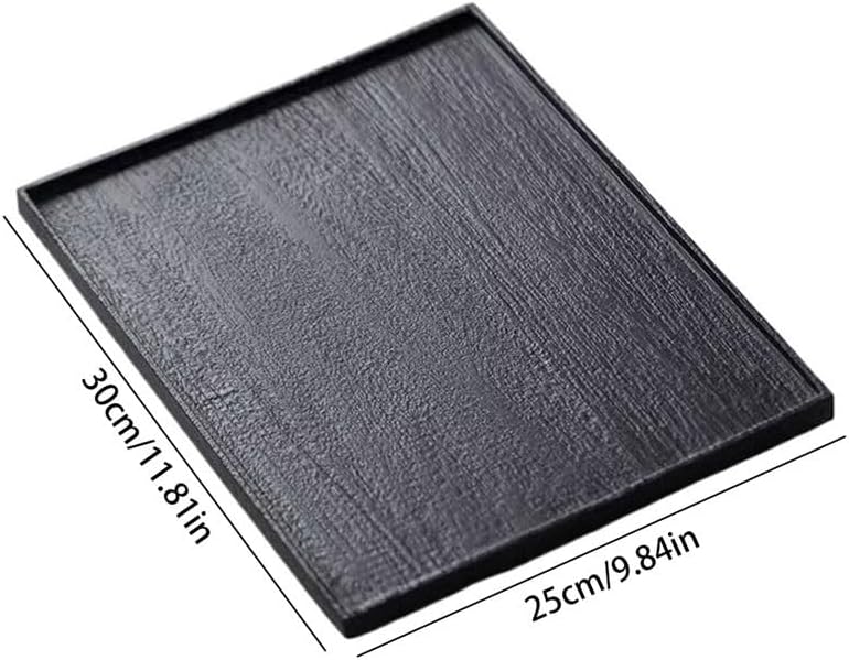 Tray Retro Solid Wood Black Square Tea Tray Home Tea Tray Living Room Dry Tea Table Serving Trays