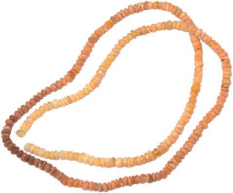 Bead, Gemstone Mexican Fire Agate Varigated Faceted Tiny Rondell - 16