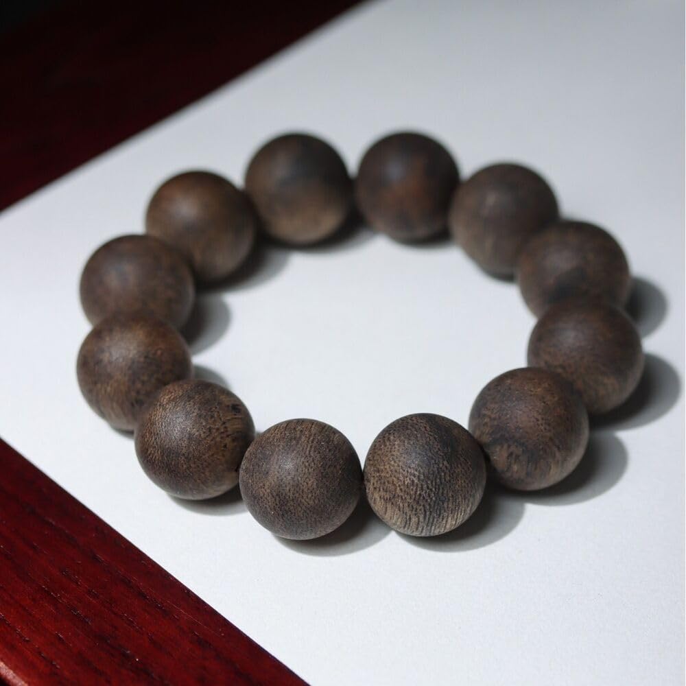 Agarwood Brunei Black Chess Sinker Skewer 20mm*12pcs Agarwood Buddha Beads Rosary Beads