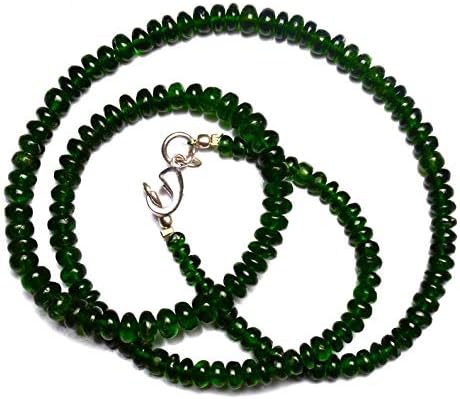 Super Rare Natural Chrome Diopside Smooth Rondelle Beads 18