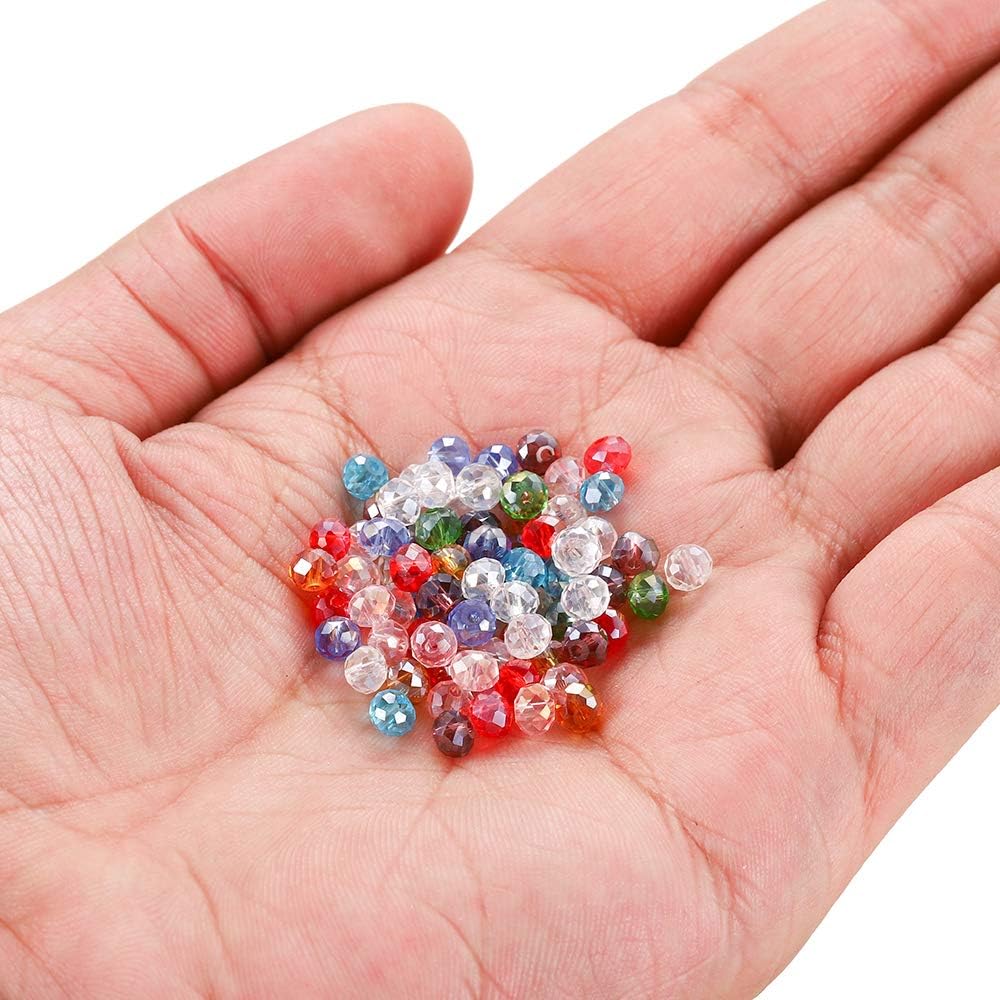 70-300pcs 3/4/6/8mm Translucent Czech Crystal Glass Bead Faceted Colorful Spacer Bead for DIY Bracelet Jewelry Making Supplies (Camel, 4mm x 200pcs)