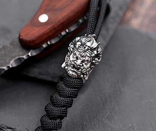 Buddhism Mahakala Figure Lucky Lanyard Bead Charms Parachute Paracord Cord beads Pendant for Keychain Zipper Pull Bracelet